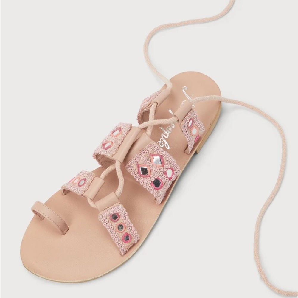 FREE PEOPLE Leather Sandals - Picture 3 of 12